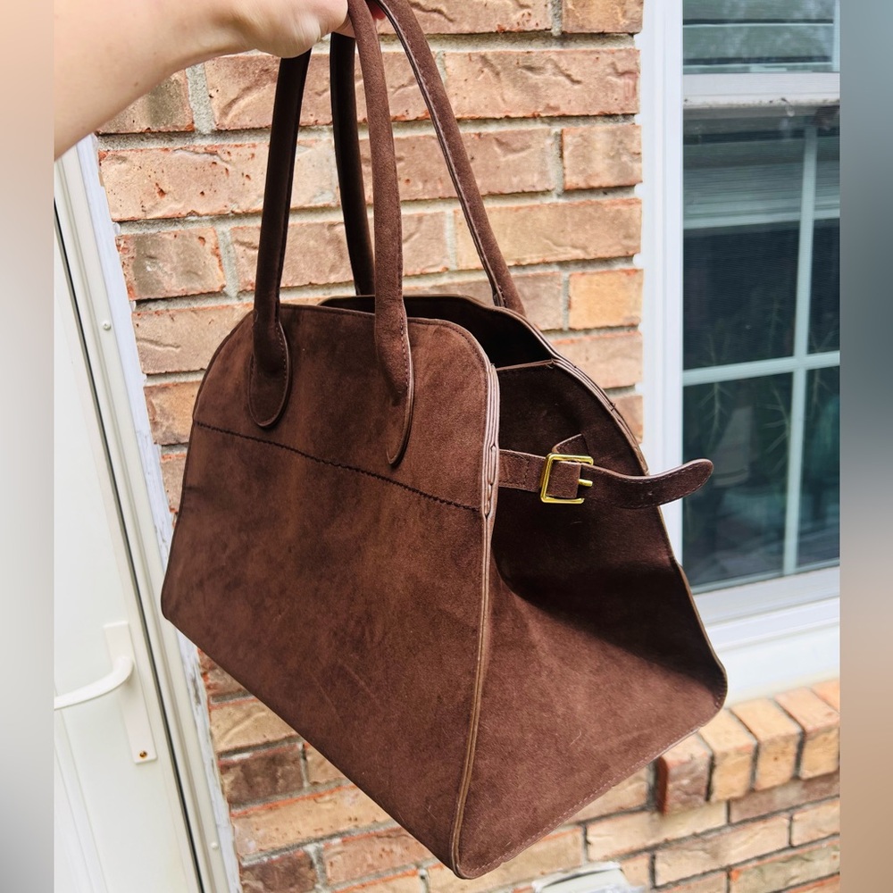 Suede Leather Tote Bag